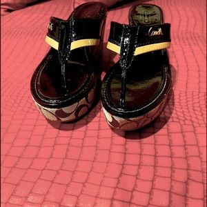 Women’s Coach Brown wedge